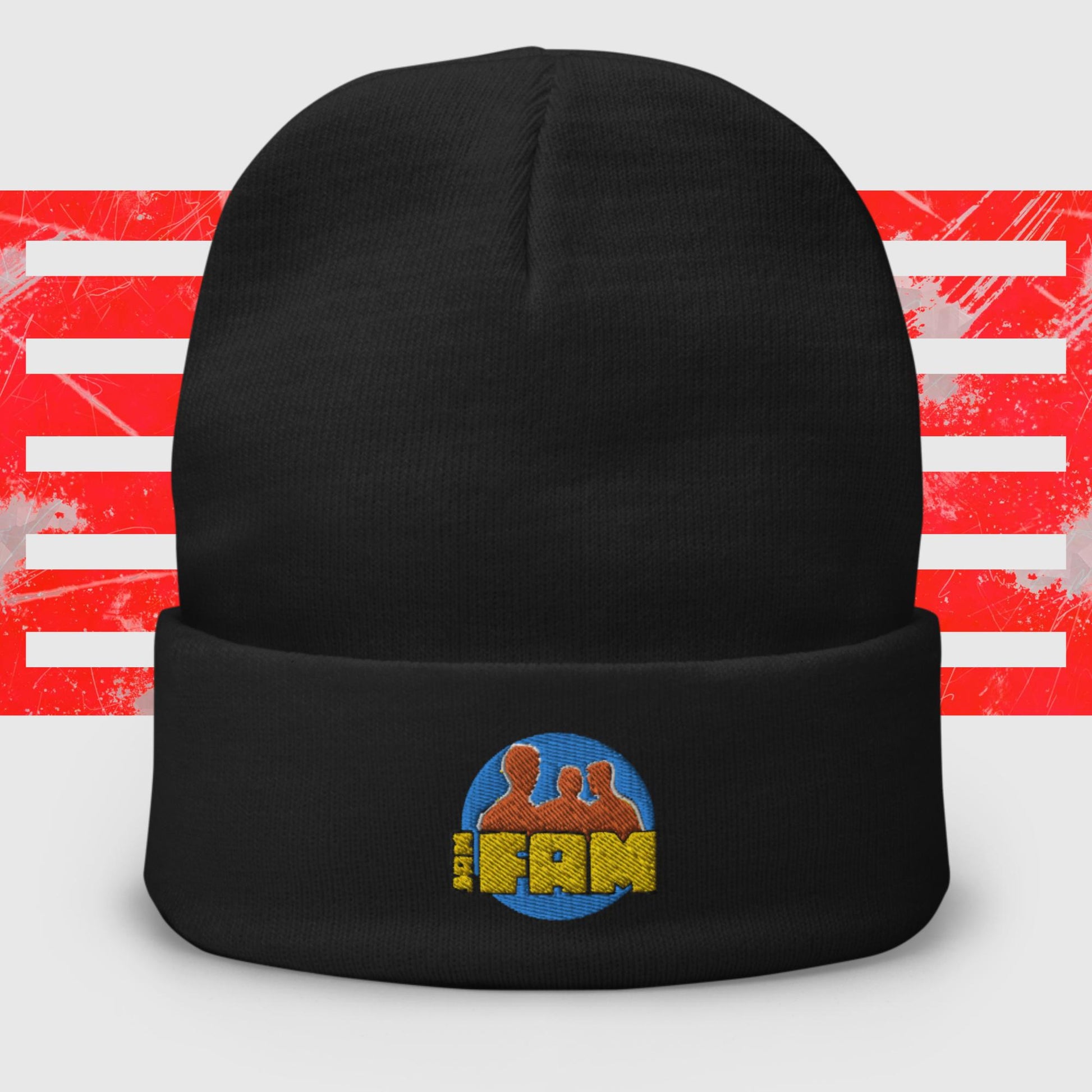 Jam Fam Embroidered Beanie Retro Smooth Vibes