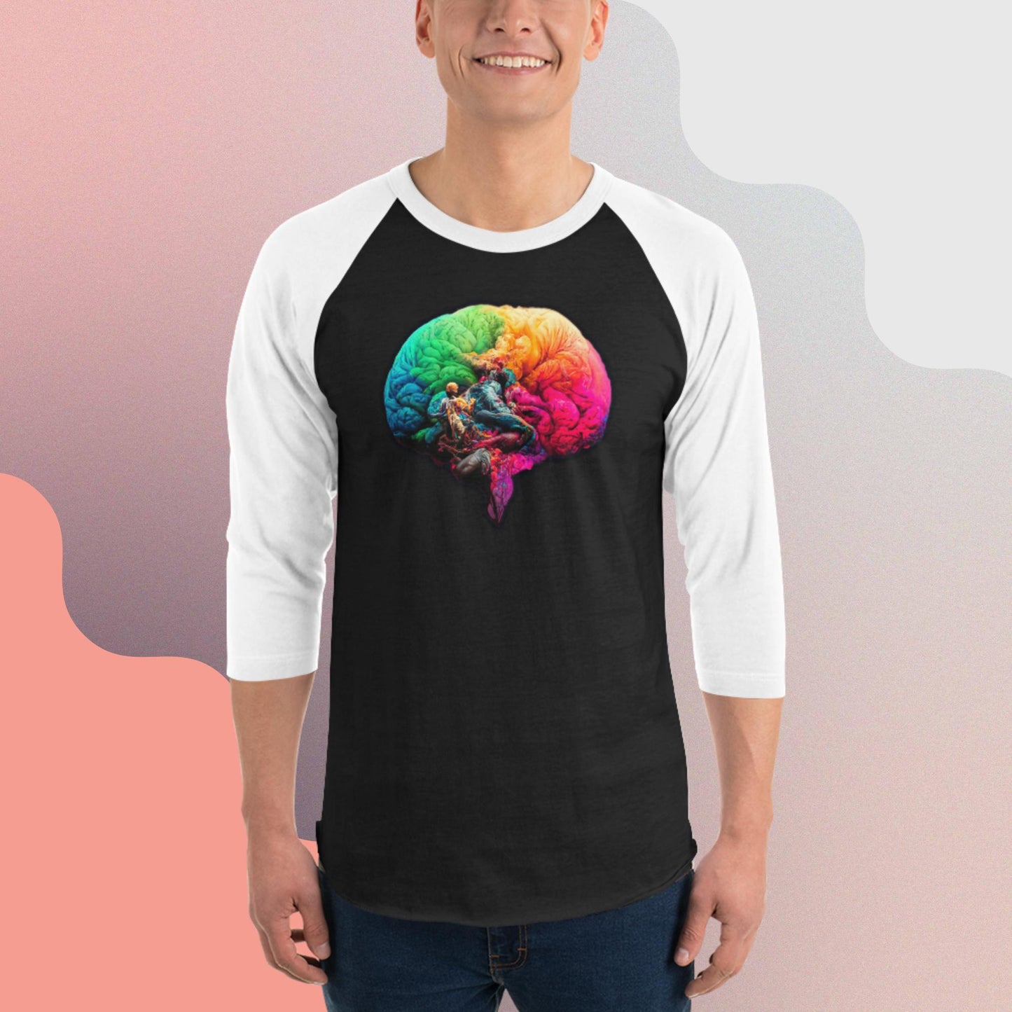 Brain on a Chest on a Shirt, Baseball Shirt Jam Killer Gear